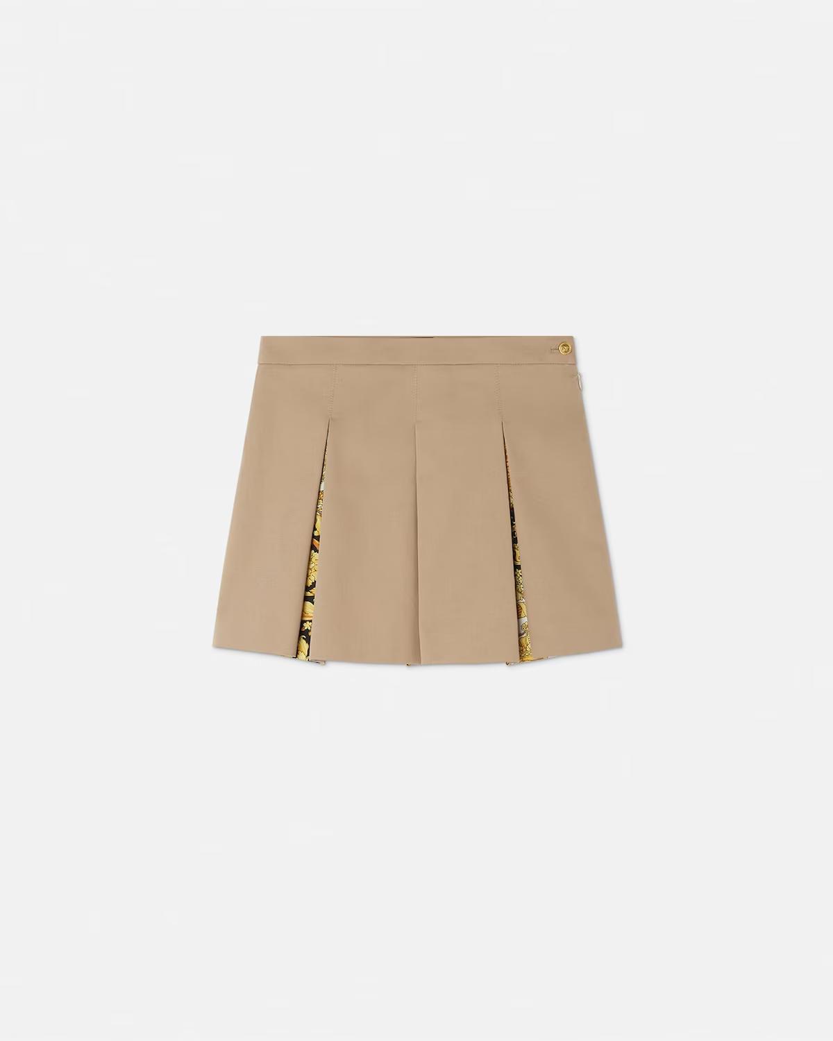 Kids Printed Cotton-Gabardine Pleated Skirt