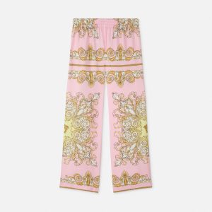 Kids Printed Silk Twill Pants