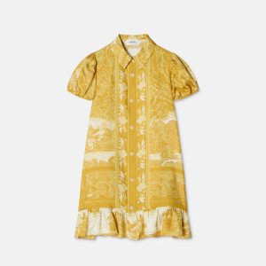 Kids Printed Silk-Twill Dress