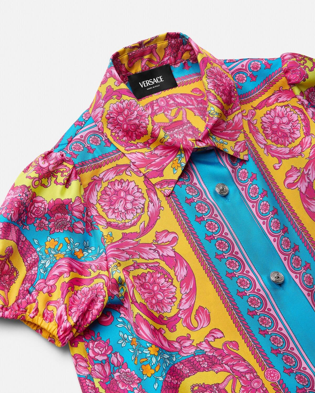 Kids Printed Silk Twill Dress - Image 4
