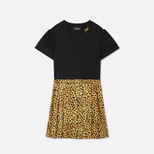 Kids Printed Cotton-Jersey Twill Dress