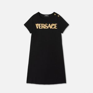 Kids Embellished Printed Milano-Stitch Dress