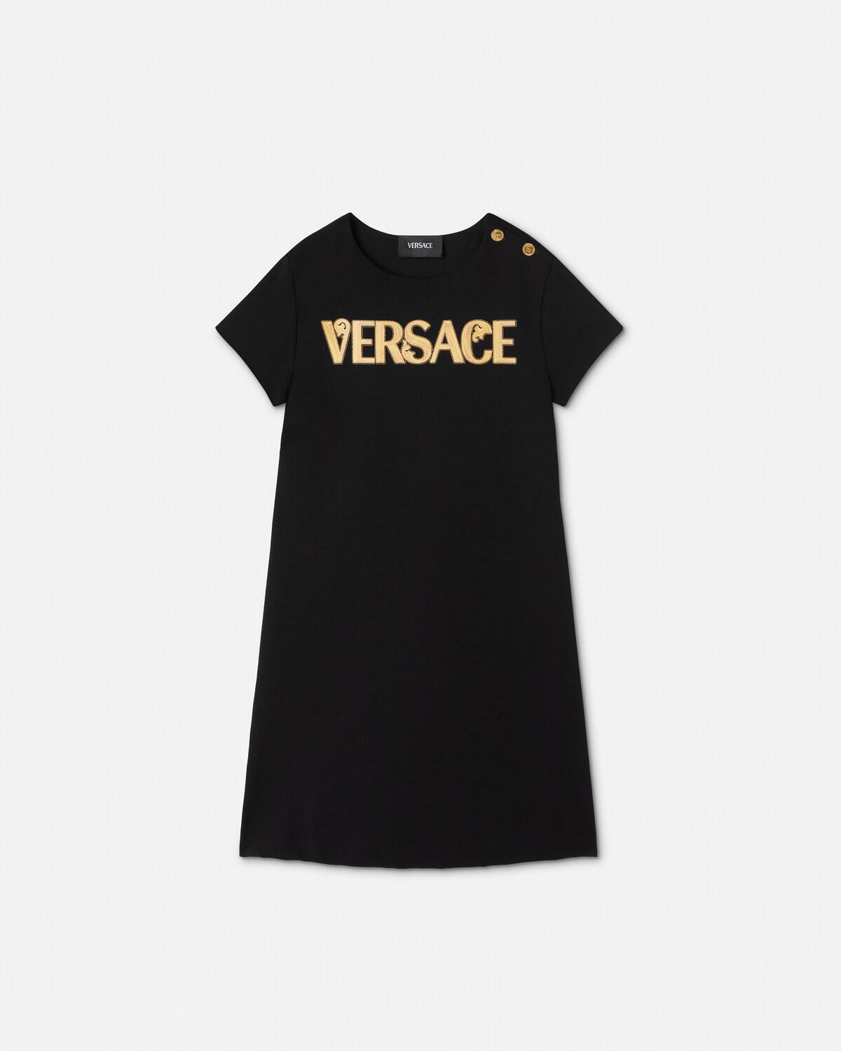 Kids Embellished Printed Milano-Stitch Dress