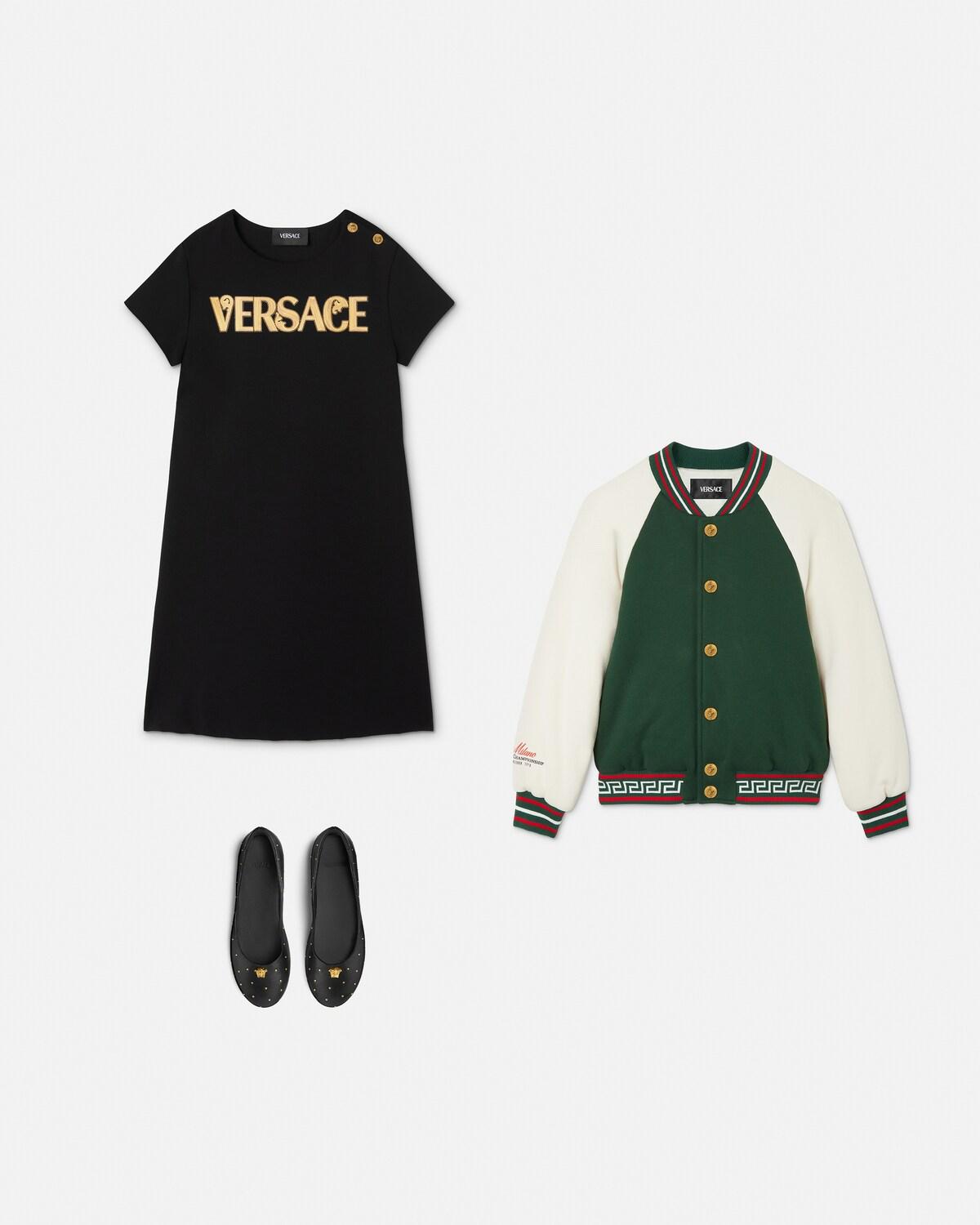Kids Embellished Printed Milano-Stitch Dress - Image 2