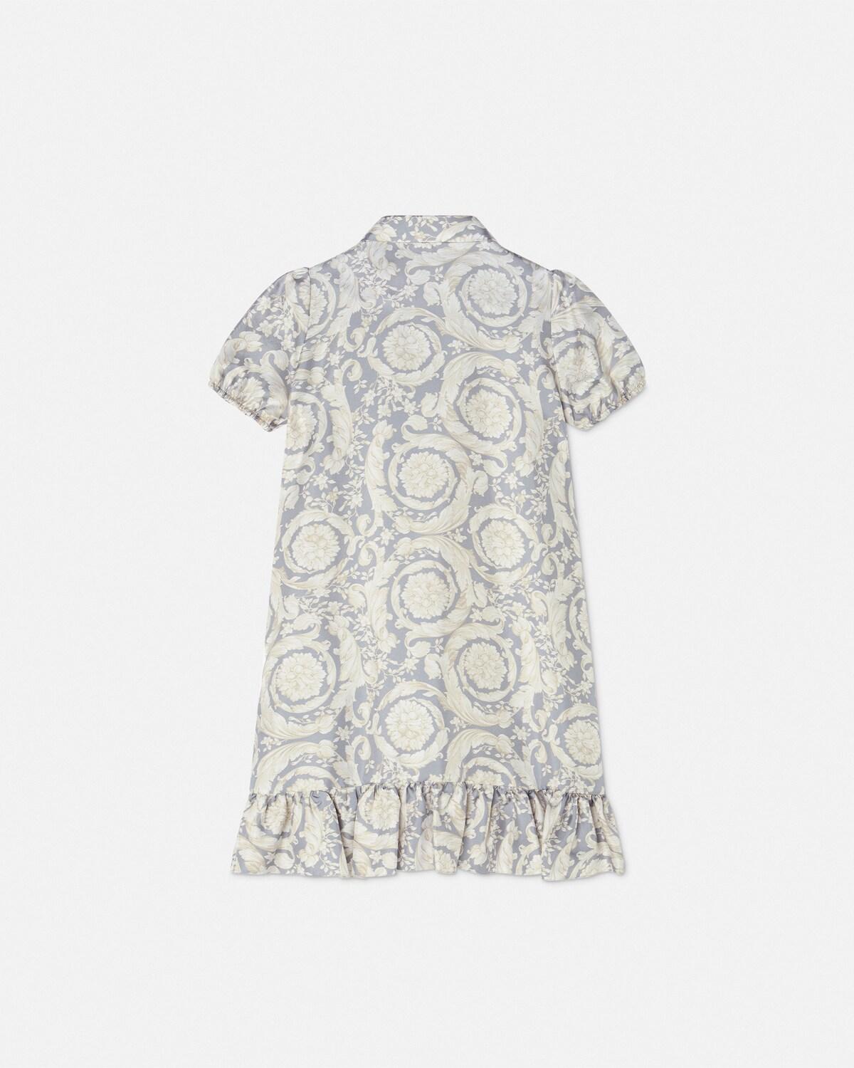 Kids Printed Silk Twill Shirt Dress - Image 3