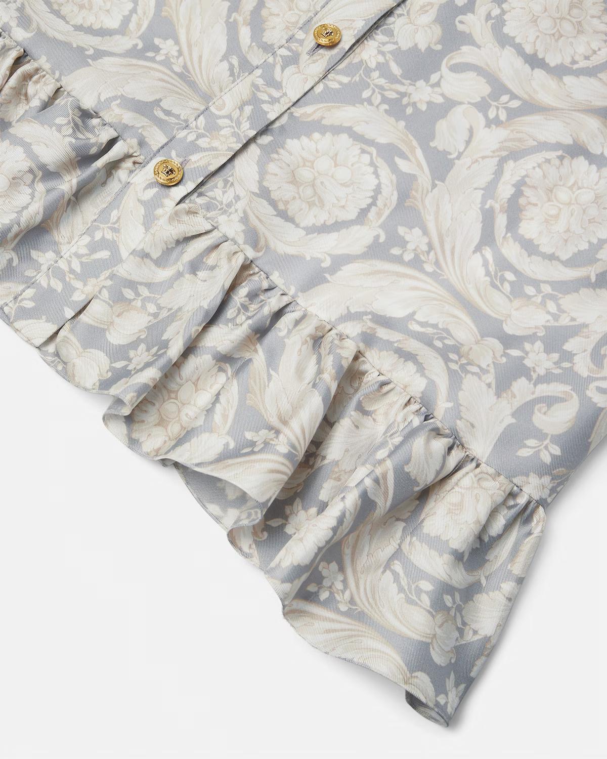 Kids Printed Silk Twill Shirt Dress - Image 4