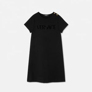 Kids Embellished Milano-Stitch Flared Dress
