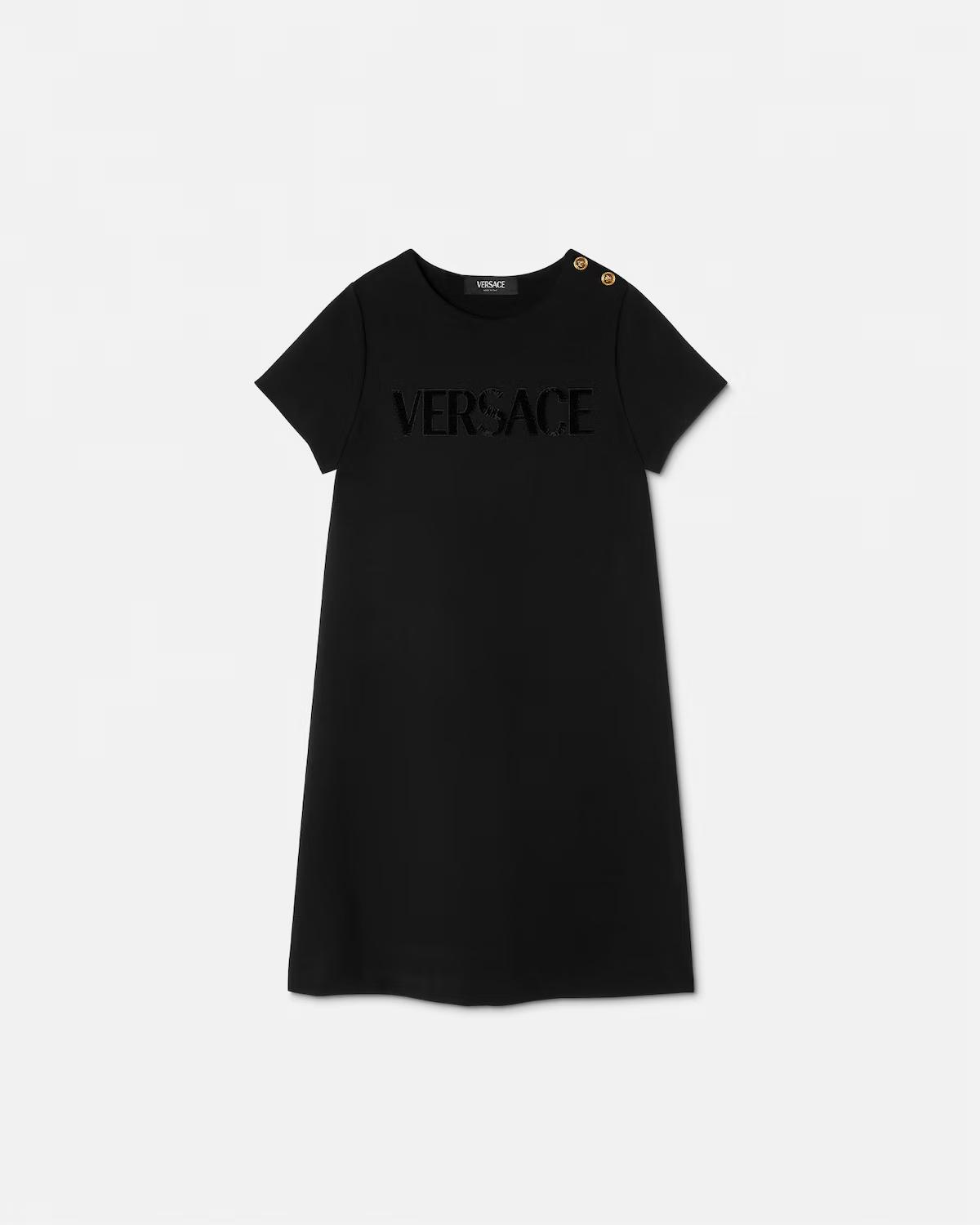 Kids Embellished Milano-Stitch Flared Dress