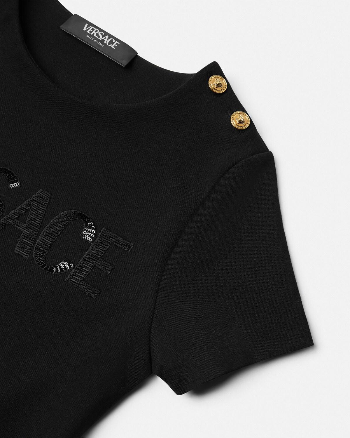 Kids Embellished Milano-Stitch Flared Dress - Image 4