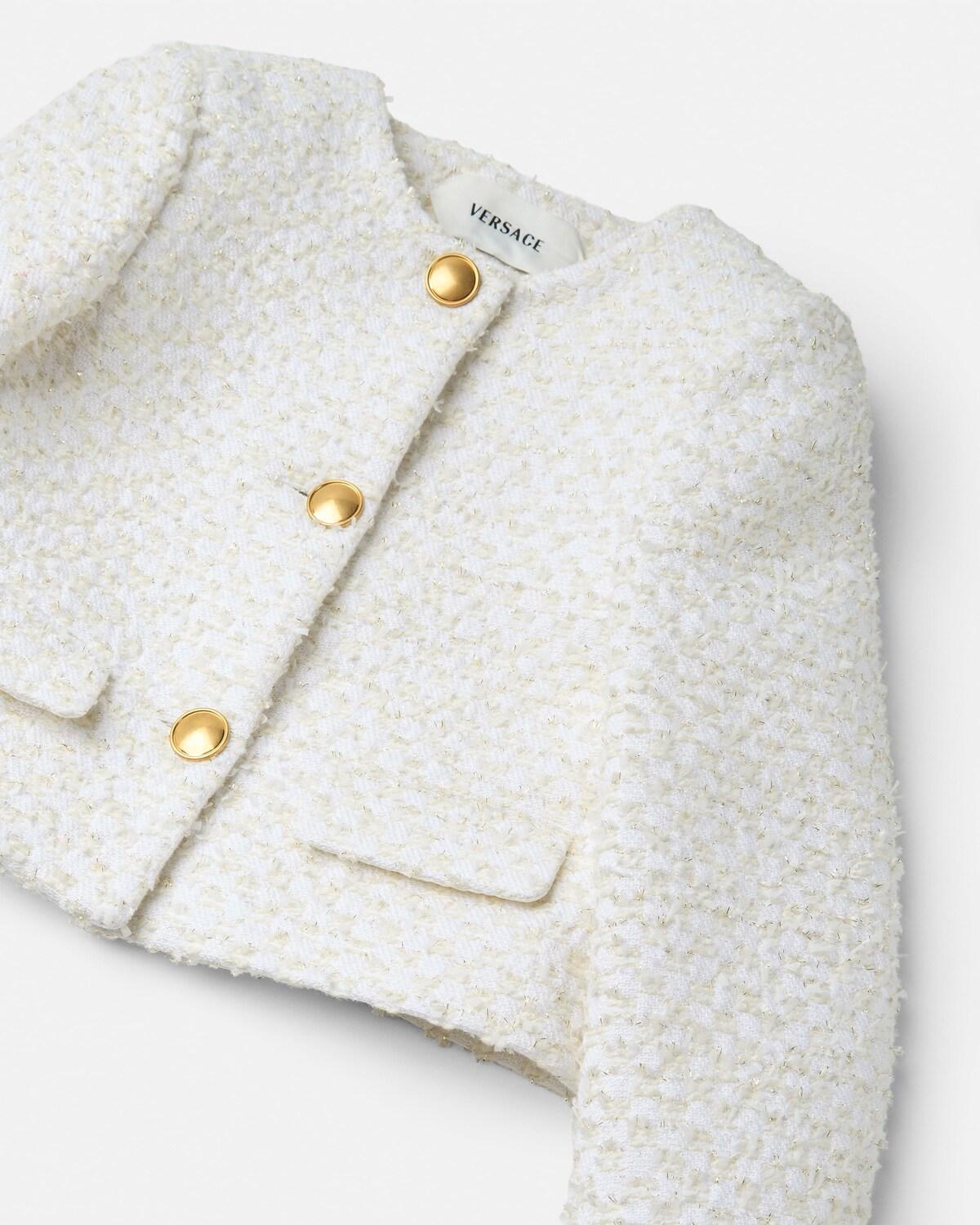 Kids Cotton-Blend Tweed Jacket - Image 3