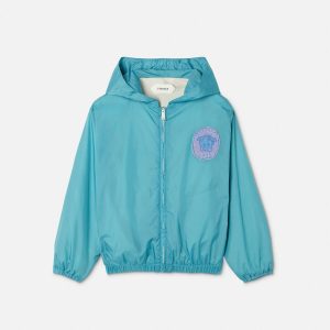 Kids Embroidered Nylon Windbreaker Jacket