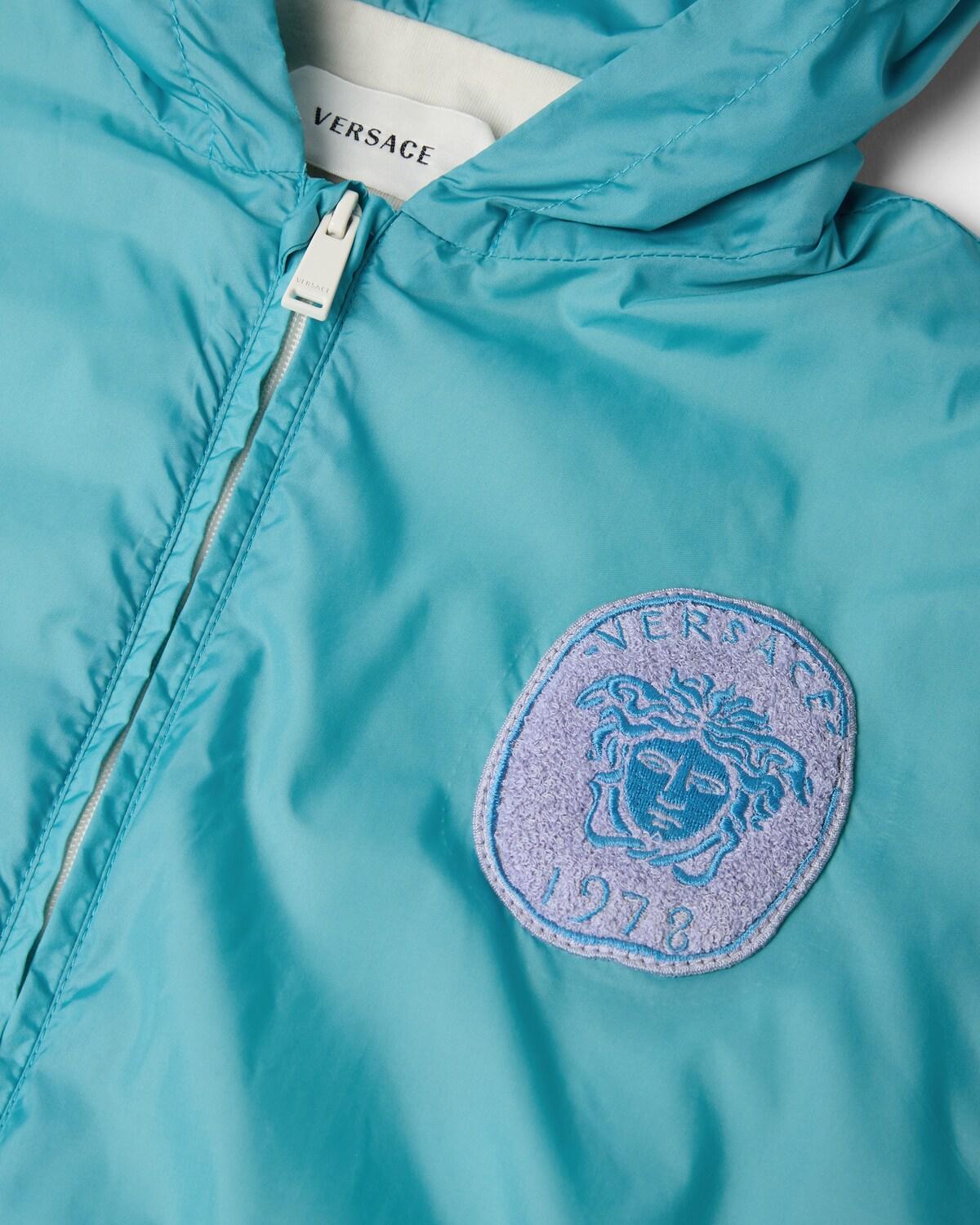 Kids Embroidered Nylon Windbreaker Jacket - Image 3