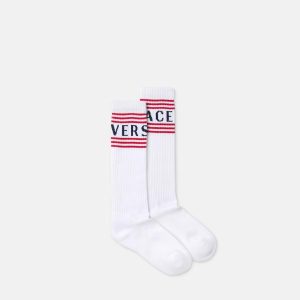 Kids Jacquard Ribbed Cotton Socks