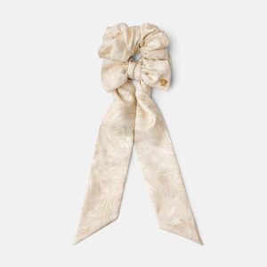 Kids Printed Twill Scarf Tie Scrunchie
