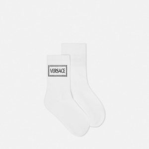 Kids Jacquard Ribbed Cotton Socks