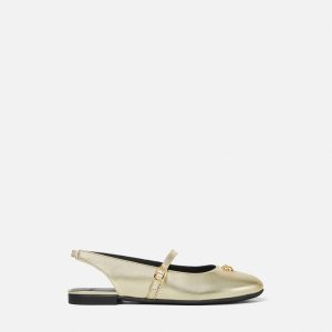 Kids Metallic Slingback Ballerinas