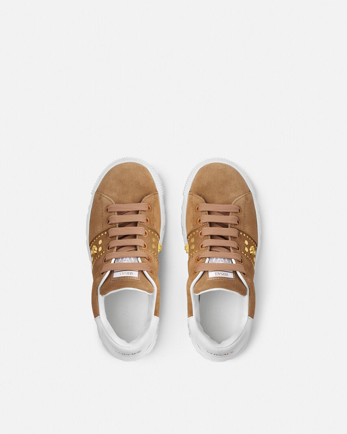 Kids Greca Embellished Suede Sneakers - Image 3