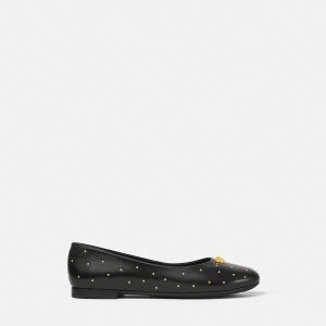 Kids Embellished Leather Ballerinas