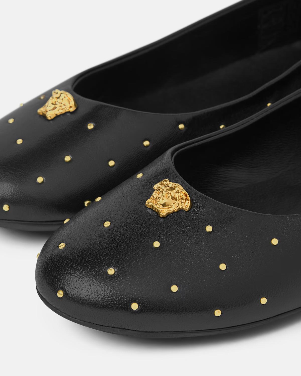 Kids Embellished Leather Ballerinas - Image 2