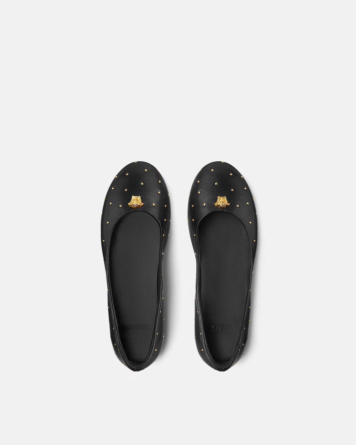 Kids Embellished Leather Ballerinas - Image 3