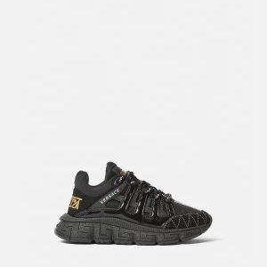 Kids' Trigreca Leather Sneakers