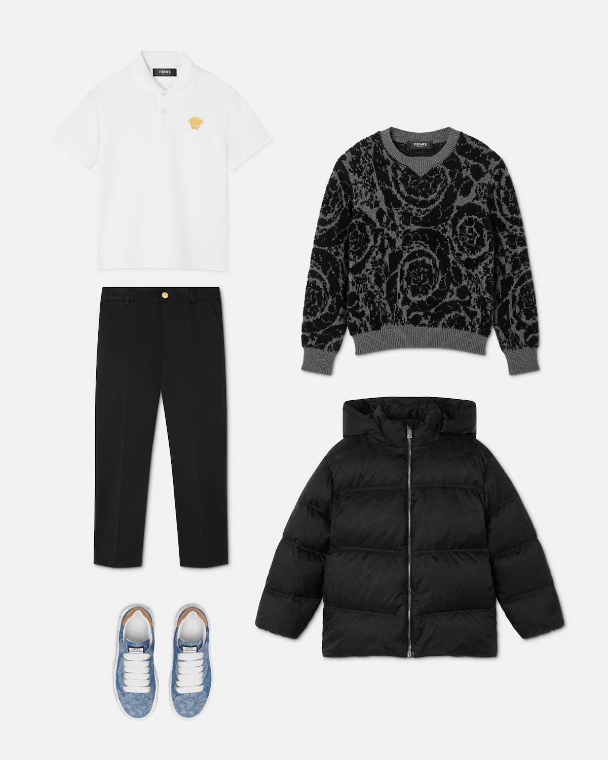 Embroidered Medusa Kids Polo Shirt - Image 2