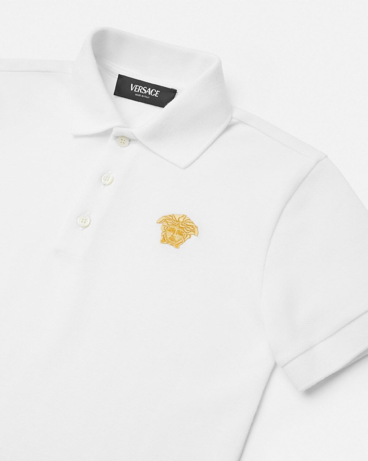 Embroidered Medusa Kids Polo Shirt - Image 4