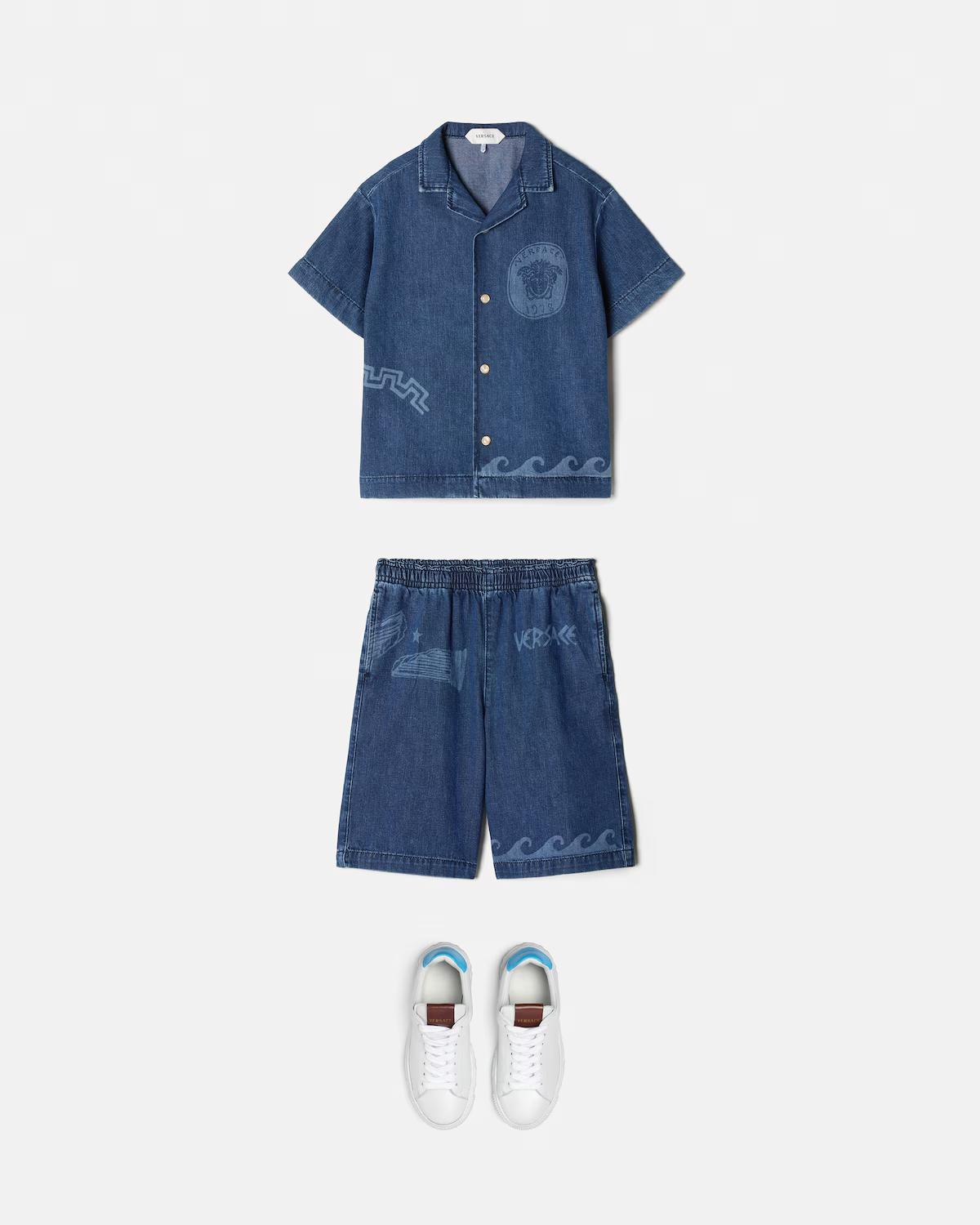 Kids Lasered Denim Shirt - Image 2