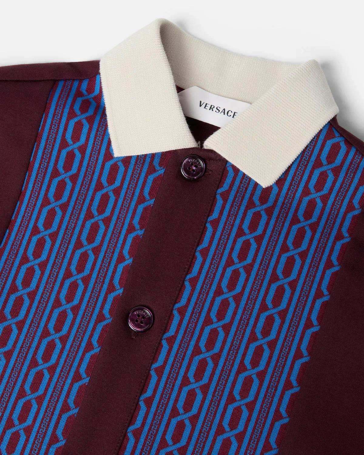 Kids Embroidered-Logo Jacquard Milano-Stitch Shirt - Image 4