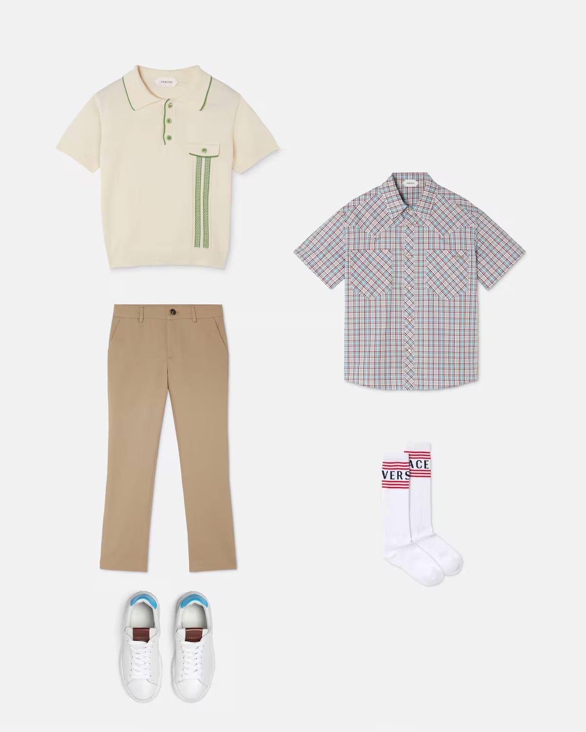 Kids Embroidered-Logo Cotton Oxford Check Shirt - Image 2