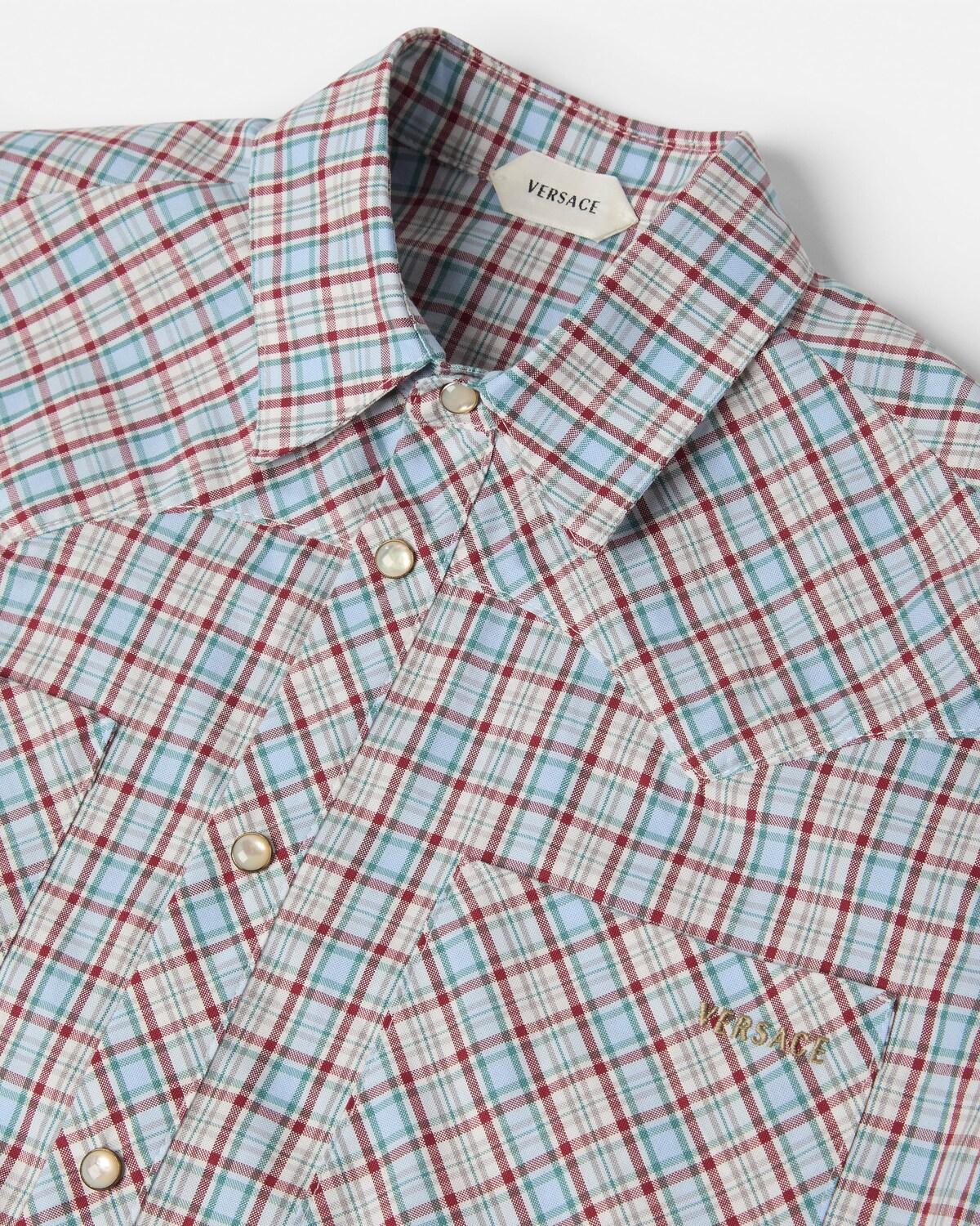Kids Embroidered-Logo Cotton Oxford Check Shirt - Image 4