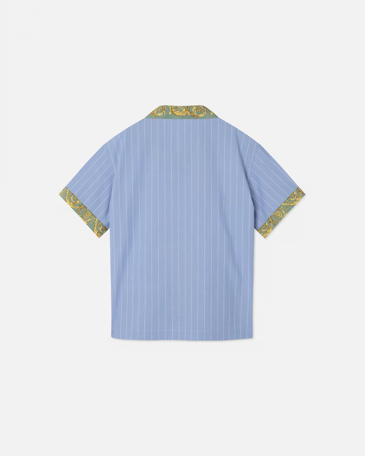 Kids Printed Striped Cotton-Poplin Shirt - Image 3