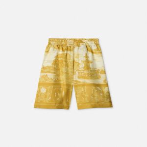 Kids Printed Silk Twill Shorts