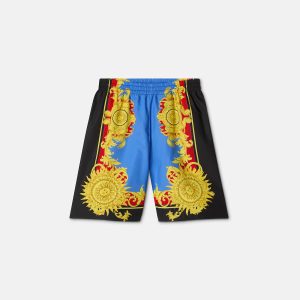 Kids Printed Cotton-Poplin Shorts