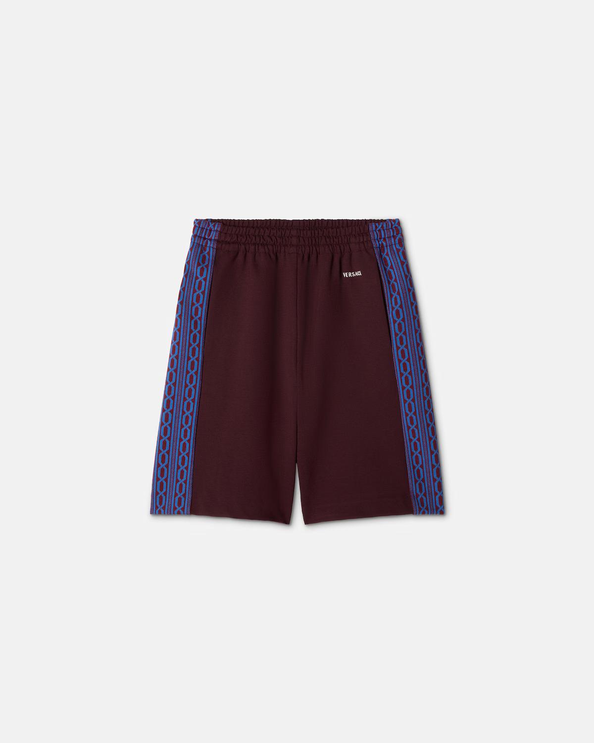 Kids Embroidered-Logo Jacquard Milano-Stitch Shorts