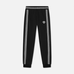 Kids Embroidered Cotton-Jersey Sweatpants