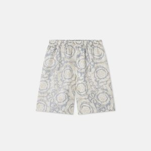 Kids Printed Silk Twill Shorts