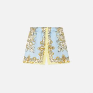 Kids Printed Silk Twill Shorts