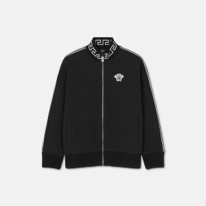 Kids Embroidered Cotton-Jersey Zip Sweatshirt