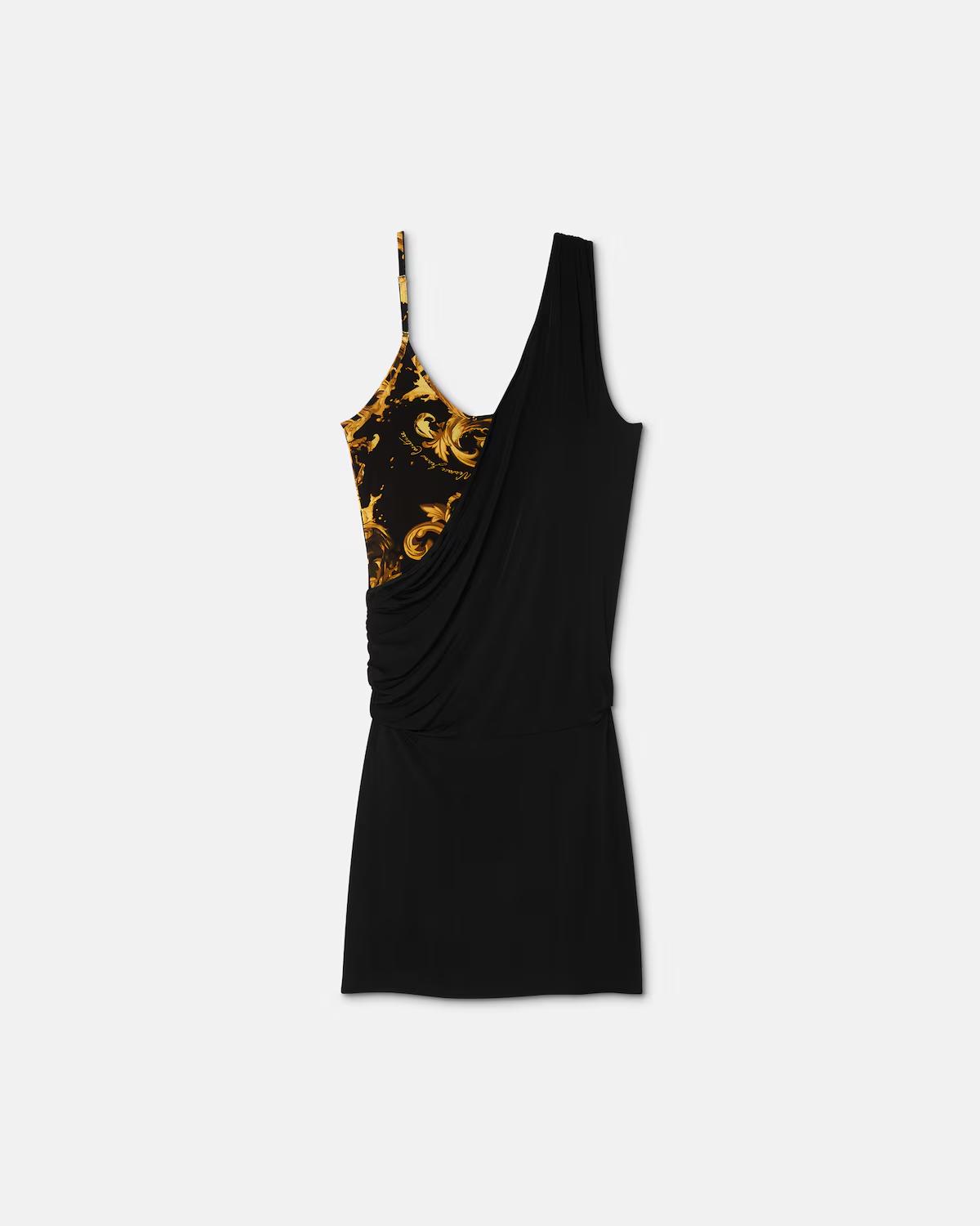 Printed Viscose Draped Midi Dress - Image 3