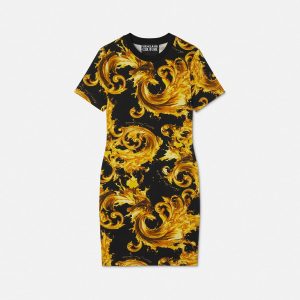 Printed Cotton-Jersey Midi Dress