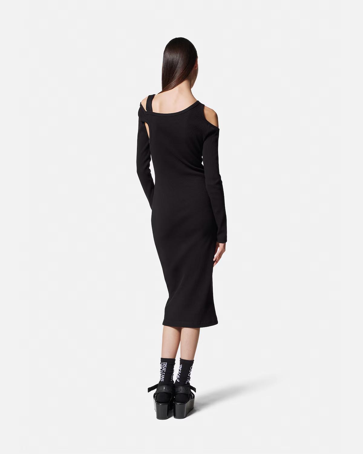 Baroque Buckle Cutout Midi Dress - Image 4