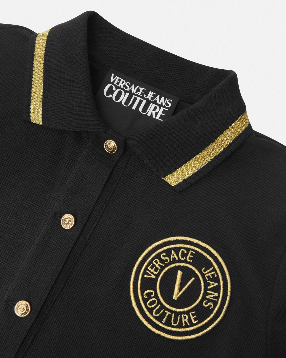 V-Emblem Midi Polo Dress - Image 2