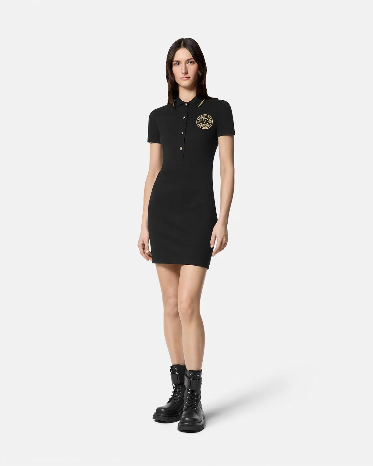 V-Emblem Midi Polo Dress - Image 2