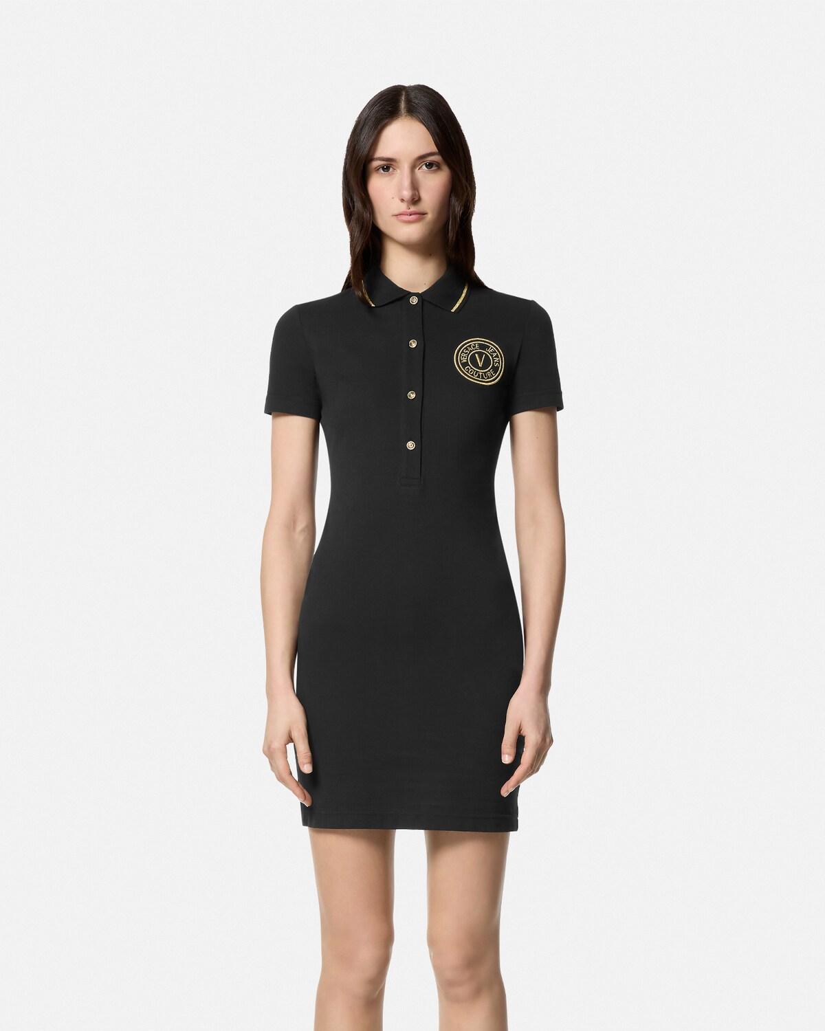 V-Emblem Midi Polo Dress - Image 4