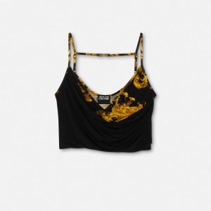 Printed Viscose Draped Top