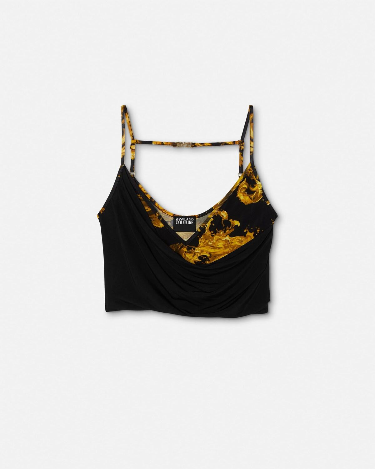Printed Viscose Draped Top