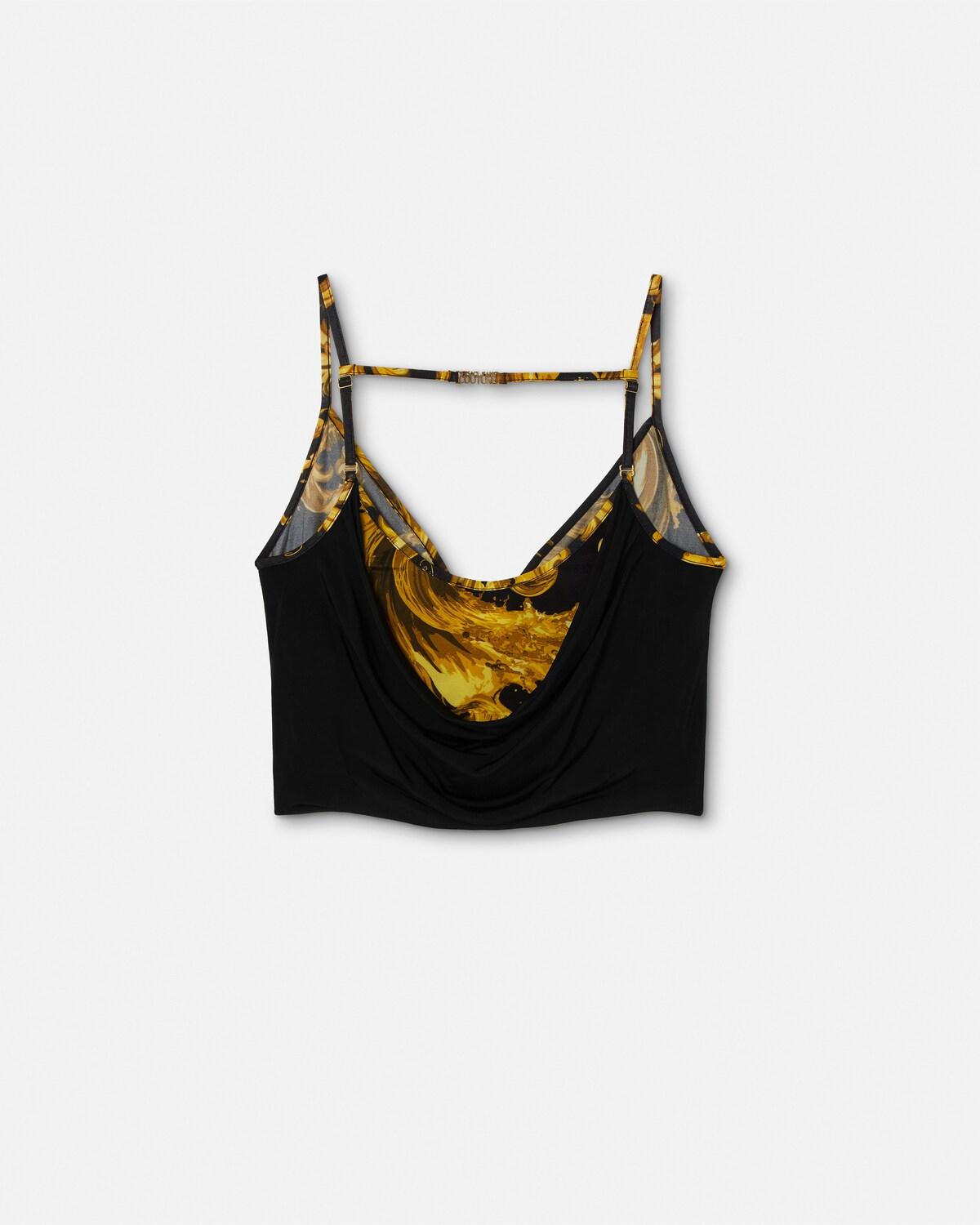 Printed Viscose Draped Top - Image 3