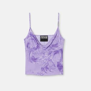 Printed Viscose Draped Top