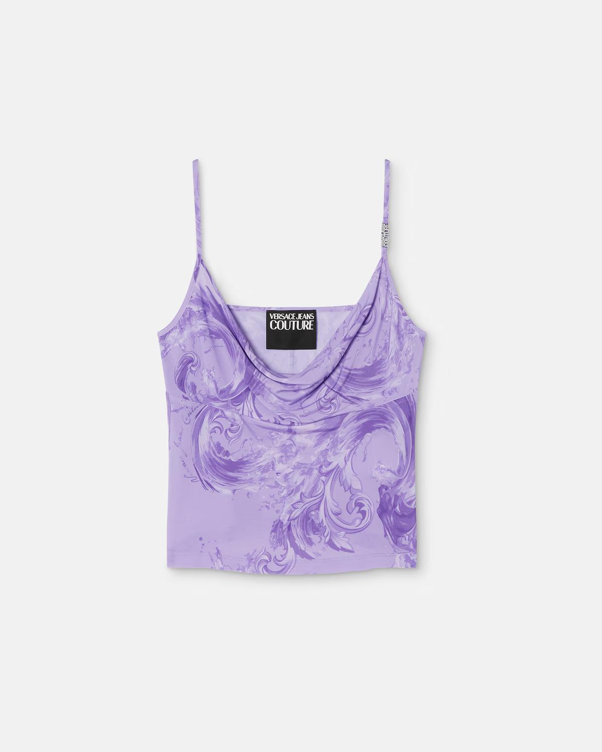 Printed Viscose Draped Top